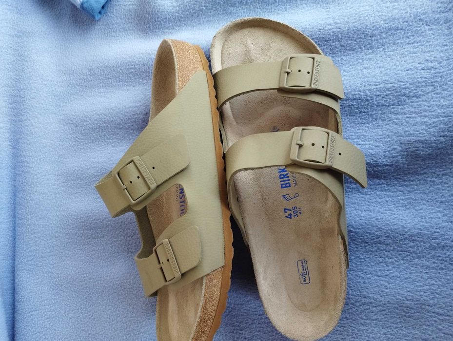 Чехли Birkenstock и мокасини ecco номер 47.