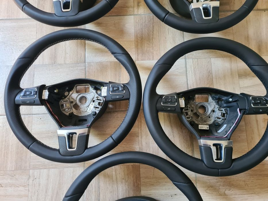 Volan piele/ perforata VW Passat B7 Golf Tiguan Caddy