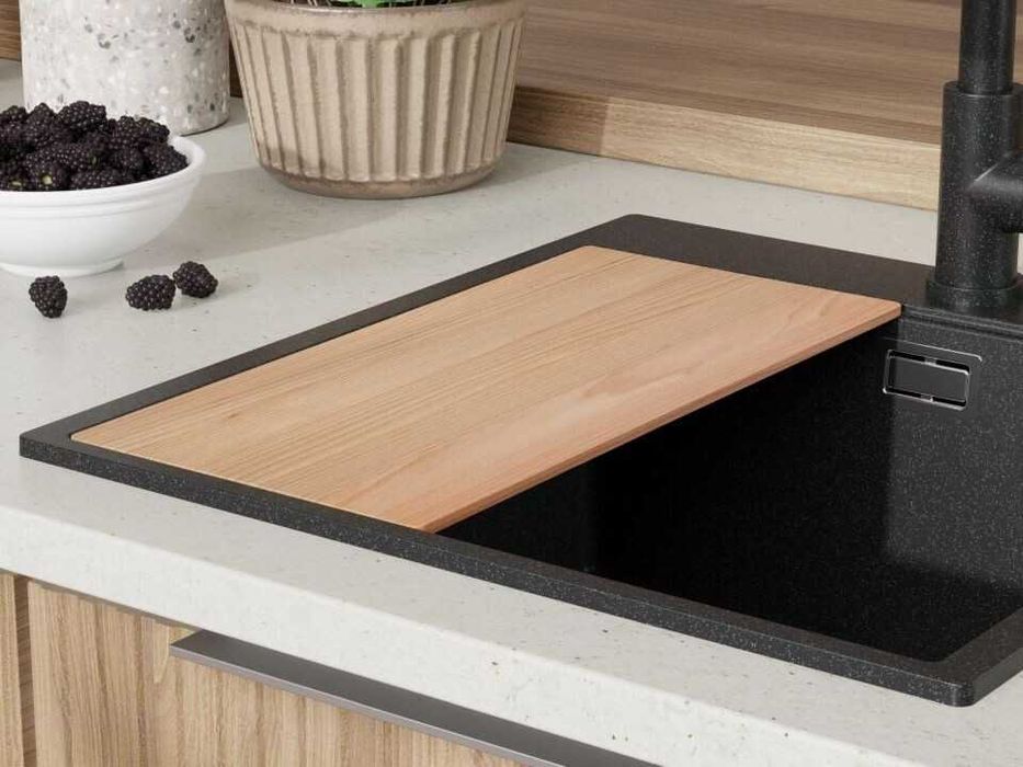 Кухненска Мивка от гранит модел Осло 50 XXL 490 x 500 mm - графит