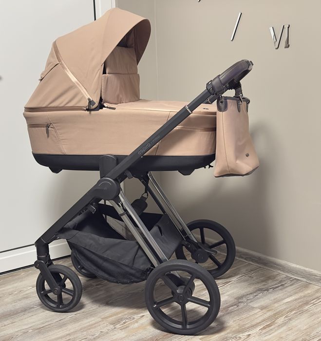 Бебешка комбинирана количка • Espiro Miloo Pink Love Story 2в1