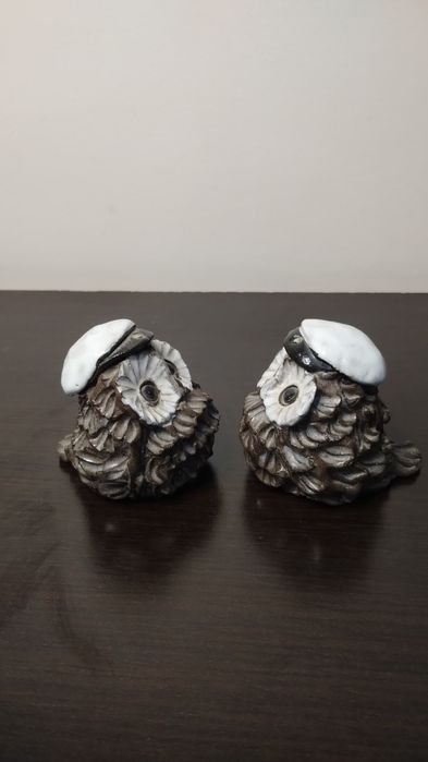 Изключително сладки фигурки на бухалчета. Арт керамика.