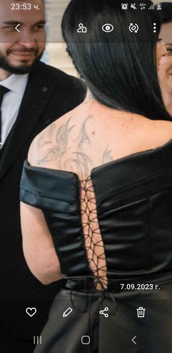 Рокля за абитуриенски бал черна,бална рокля  ,ПОДАРЪК ОБУВКИ!