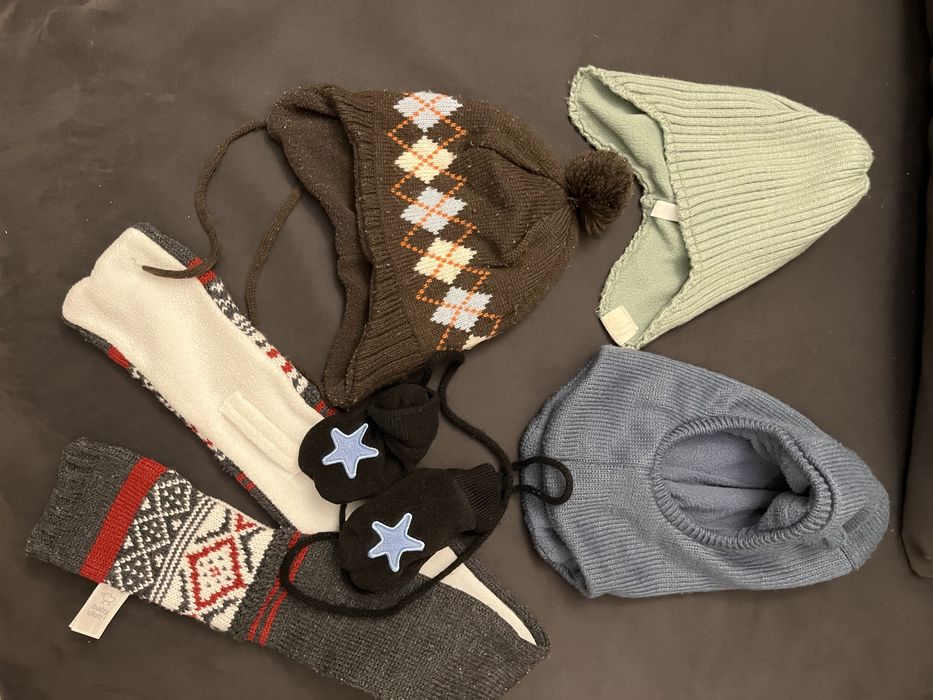 Fes iarna, caciula iarna, manusi, fular copii 1-2ani