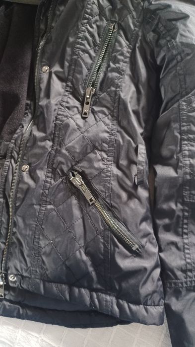 Страхотно топло зимно водоустойчиво черно дамско яке