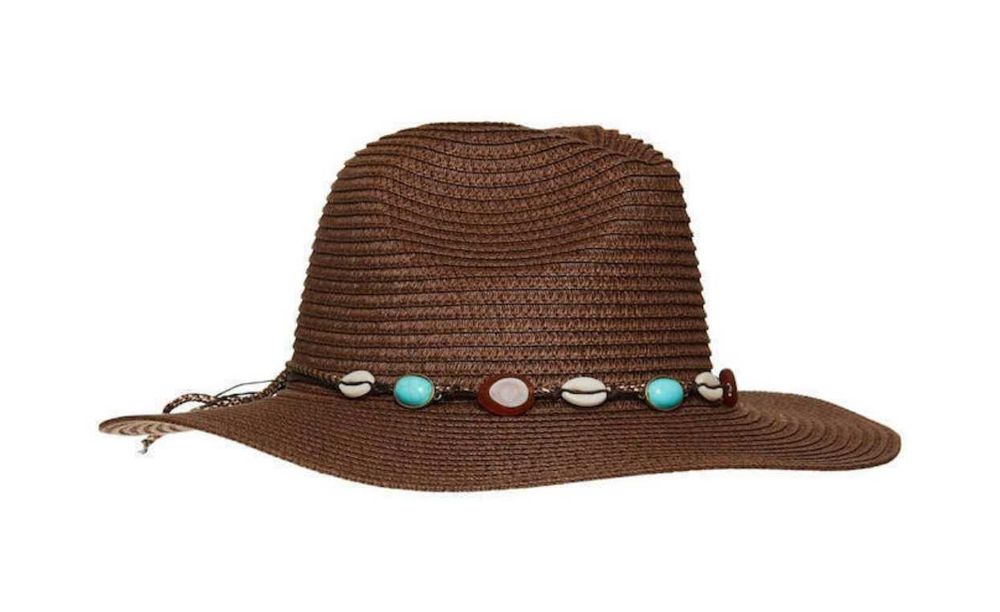 Palarie paie dama/vara/plaja, maro/bronz, nou, se regleaza