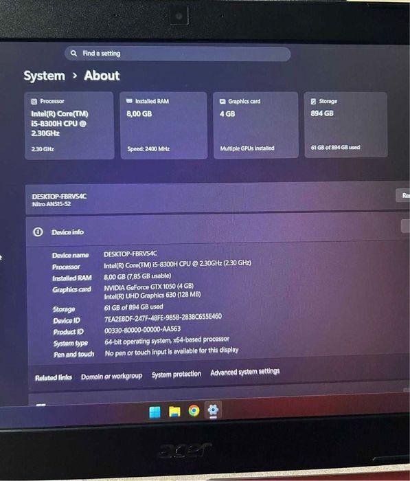 Laptop Gaming Acer Nitro 5