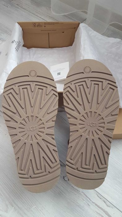 Нови дамски кожени високи боти UGG CLASSIC MINI DIPPER Shestnut р-р 39