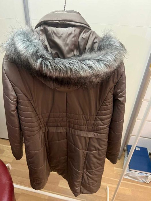 Geacă maro de iarnă damă Pióro Fashion