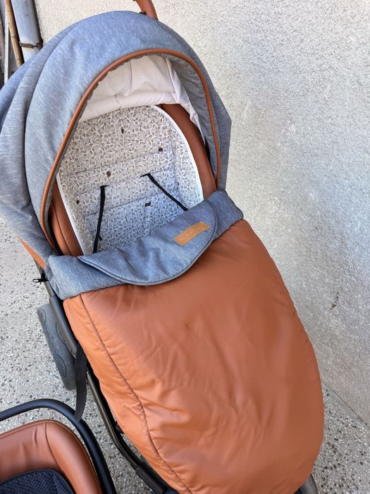 Детска количка Krausmann със зимен и летен кош + столче за кола