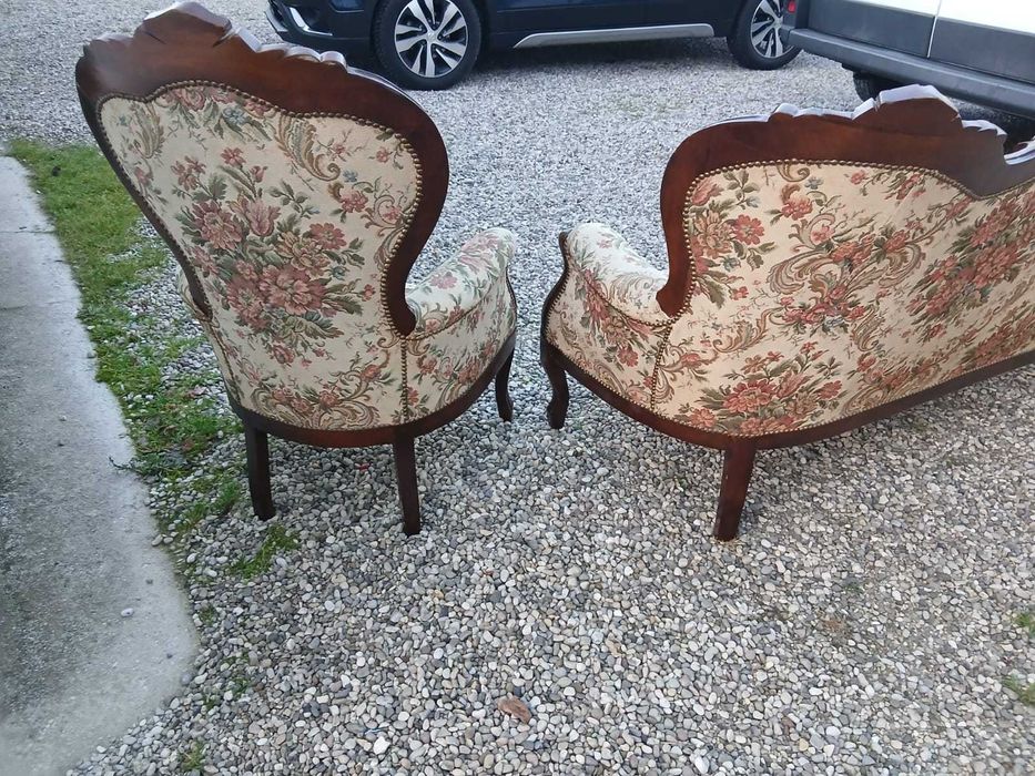 Canapea cu 2 Fotolii Stil Luigi Filippo