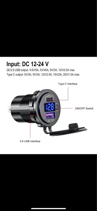 Incarcator dual usb -tip C