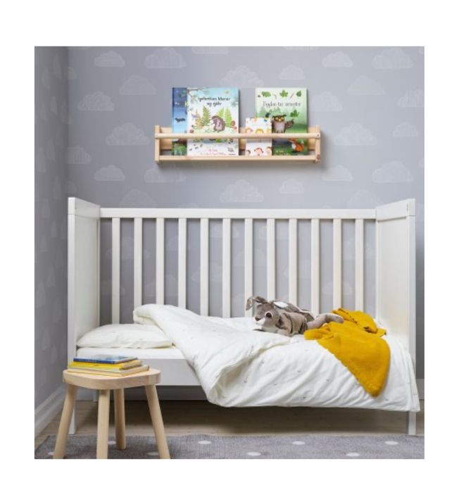 IKEA Бебешко Креватче/ Легло + 60x120 см Бяло SUNDVIK + подарък матрак