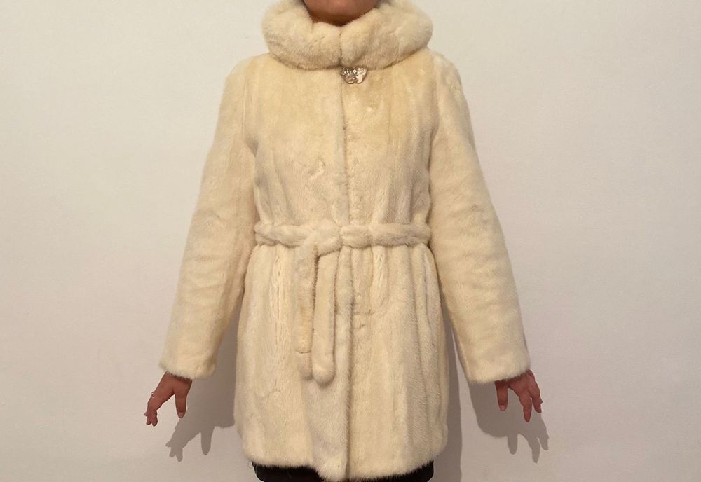 Белый шуба норка