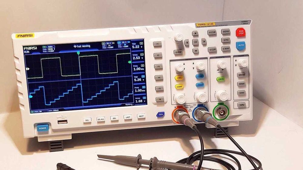 Osciloscop NOU FNIRSI 1014D 2 canale 100Mhz cu gen de semnal