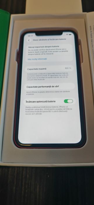 Iphone 11  red baterie 100% neverlocked Garanție 2 ani