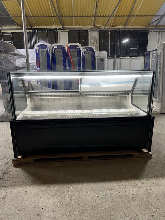 Vitrina frigorifica orizontala asistata/2m lungime/inox/macelarie