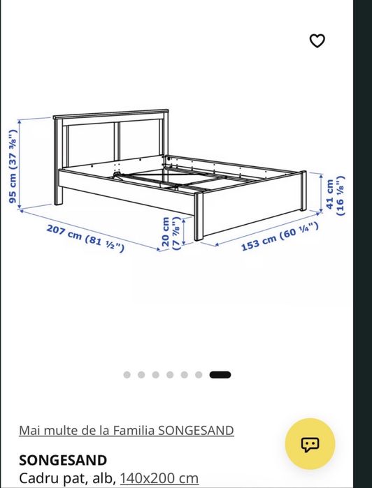 pat ikea cu saltea