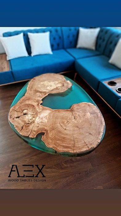 Холни маси от масив и епоксидна смола