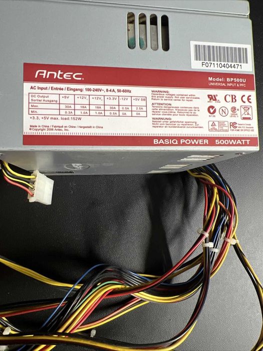Захранване за компютър 400/460/500 W/600 + 6 пина/8 пина