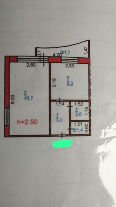 Продается 1 комнатная квартира