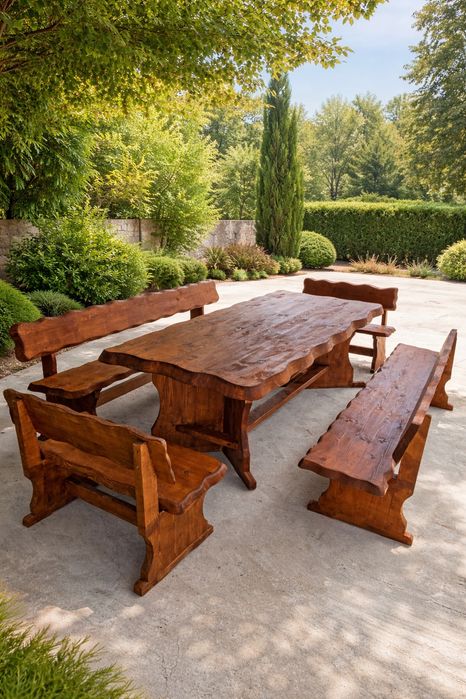 Маса и пейки жив ръб