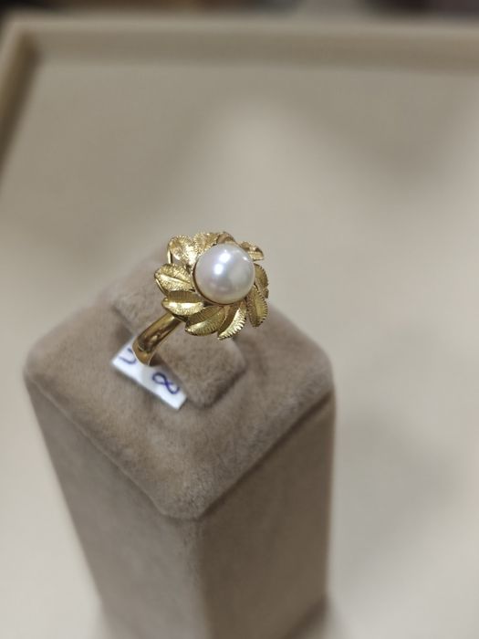 Inel cu perla aur 18k 3.75gr (r)