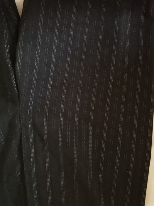 Прав черен официален панталон с висока талия