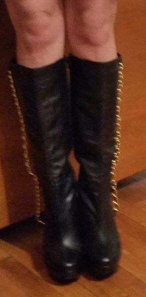 Cizme dama piele negre talpa ortopedica platforma 38