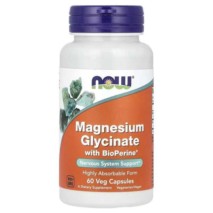NOW Foods Magnesium Glycinate BioPerine Глицинат магния магний magniy