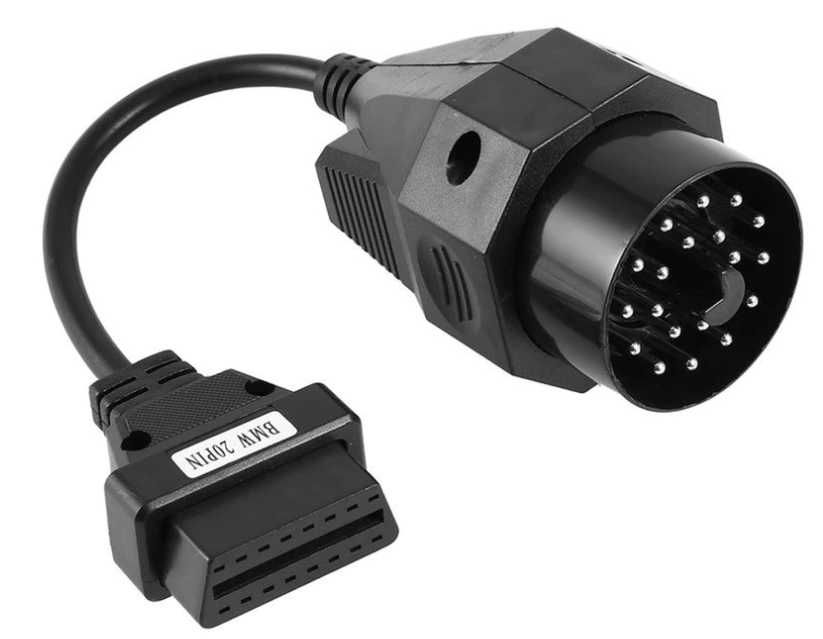 Кабел-преходник BMW 20 pin мъжки към 16 pin OBD2, за Autocom / Delphi