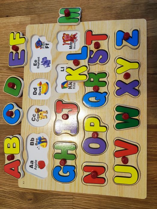 Детски дървени пъзели,кубчета