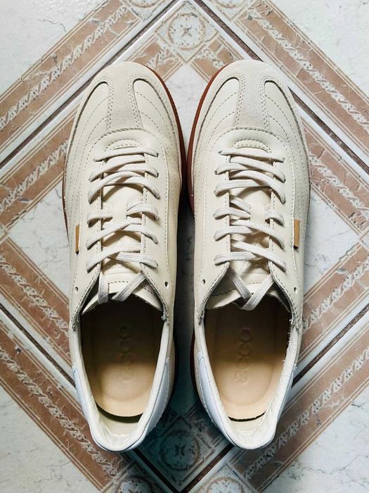 Pantofi dama ECCO Soft 11W Lace Sneaker (Beige)
