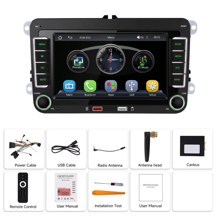 Navigatie Carplay Golf 5 6 Passat B6 B7 CC Touran Skoda Seat