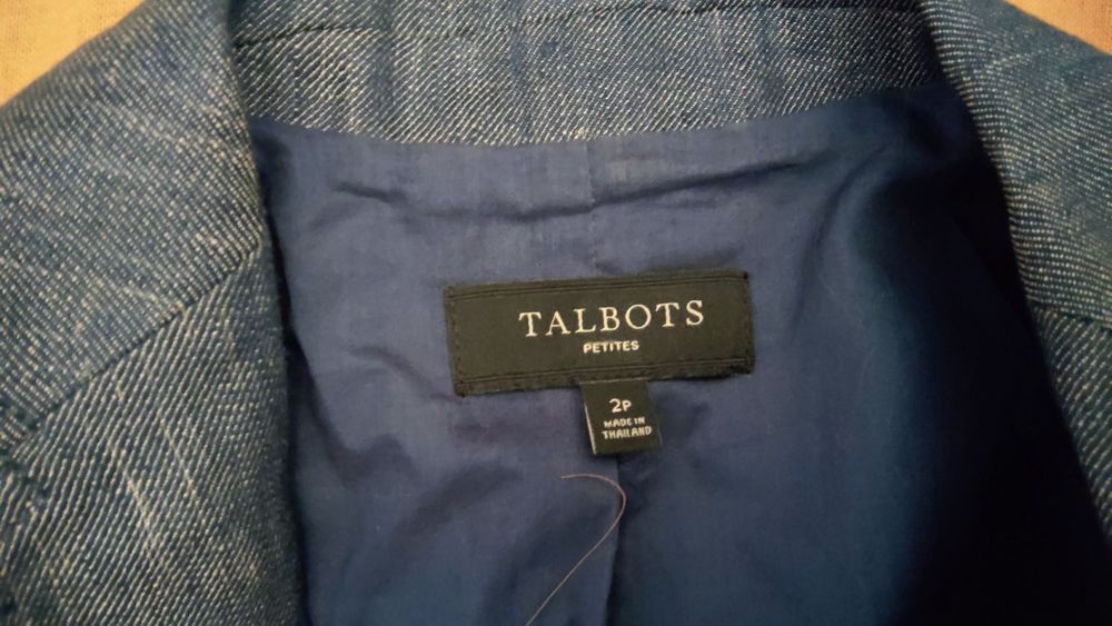 Talbots, petite 2, Пиджак лен с хб подкладка