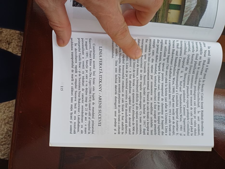 File din Istoria Caii Ferate ce străbate Țara de  Sus  cu locuri, fapt