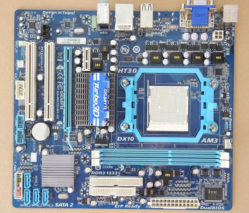 Gigabyte GA-MA78LMT-S2 REV:3.4 AMD760G Socket AM3 Testat