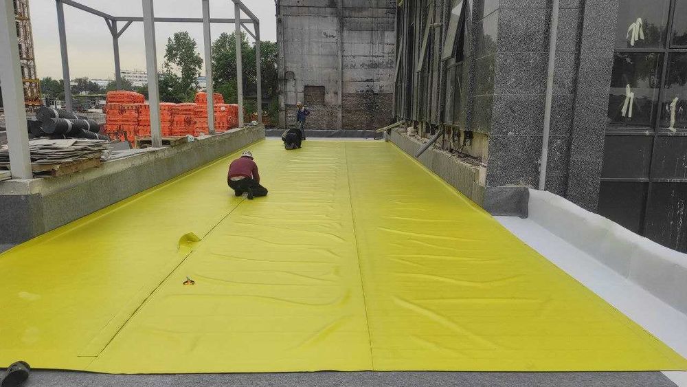 ПВХ мембрана, Гидроизоляция\ Ремонт крыши\ Хайтек\Монтаж Гидроизоляции