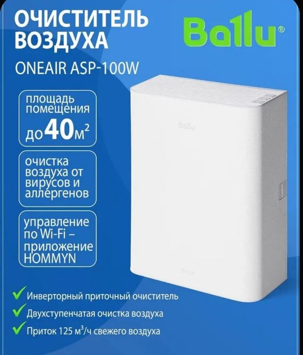 Ballu ONEAIR asp-80 приточный очиститель