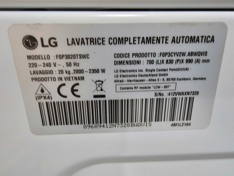 Пералня LG 20кг.