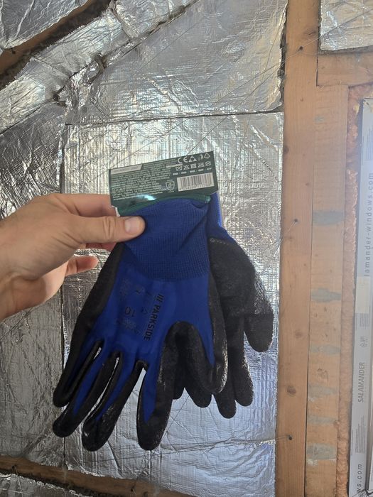 Mănuși manșetă tricotată protecție latex noi