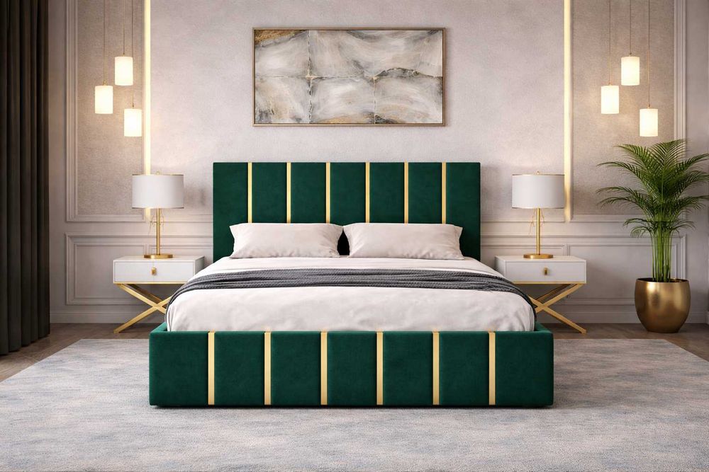 Pat tapițat Chira, toate dimensiunile disponibile si toate culorile