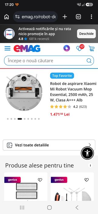 Vand aspirator robot Xiaomi