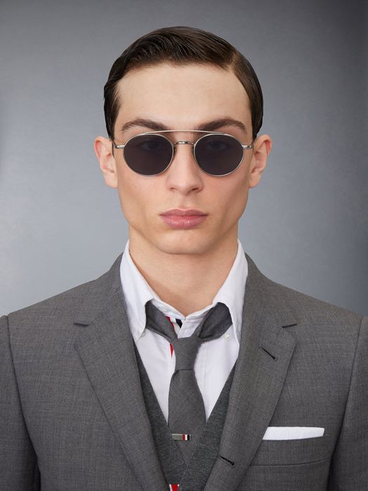 Thom Browne Titanium oval сиви очила - НОВИ