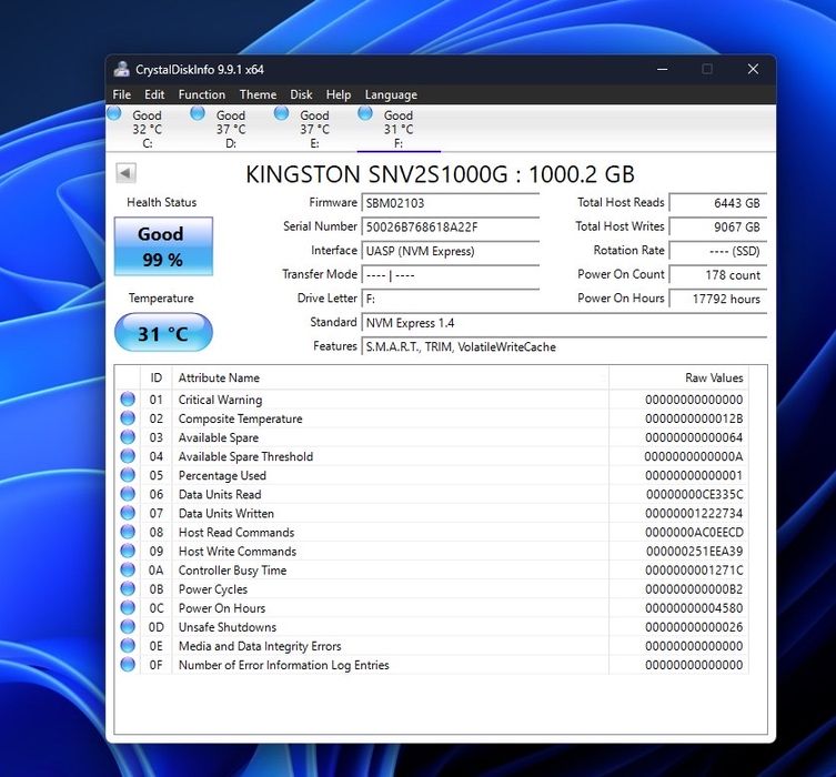 Ssd M2 Kingsnton NV2 1tb