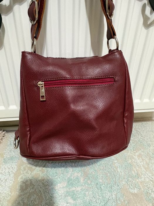 Бордо дамска чанта