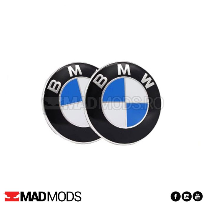 Set 2 buc emblema cheie BMW aluminiu seria 1 2 3 4 5 6 7 8 X i