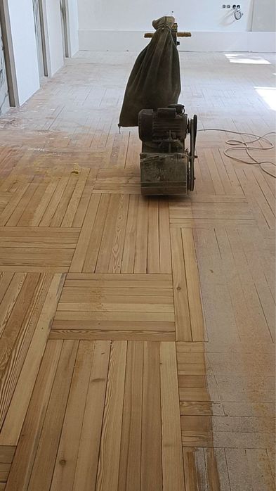 Шлифовка пол паркет