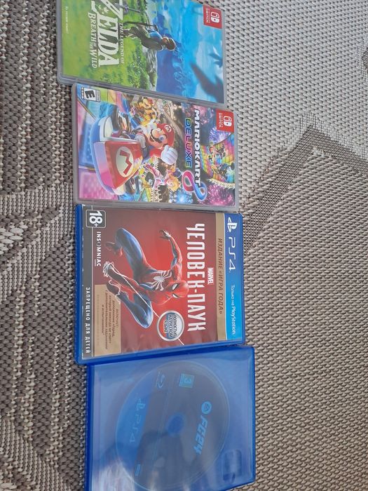 Продам две игры на нинтендо свитч и две игры на пс4