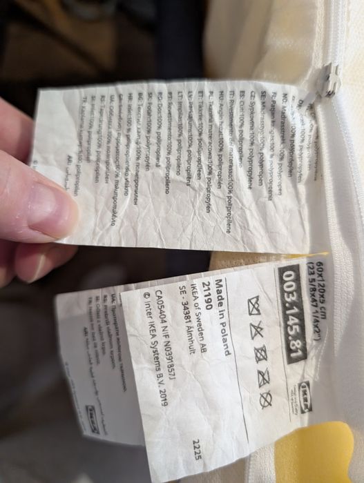 Pătuțul pliabil Moolino+saltea Ikea