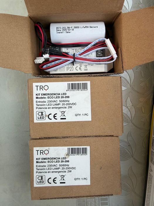 Kit urgenta LED TRQ ECO LED 20-200 acumulator LiFePO4